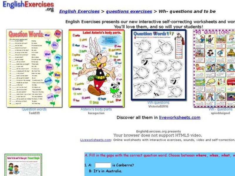 Wh- Questions and to Be Interactive