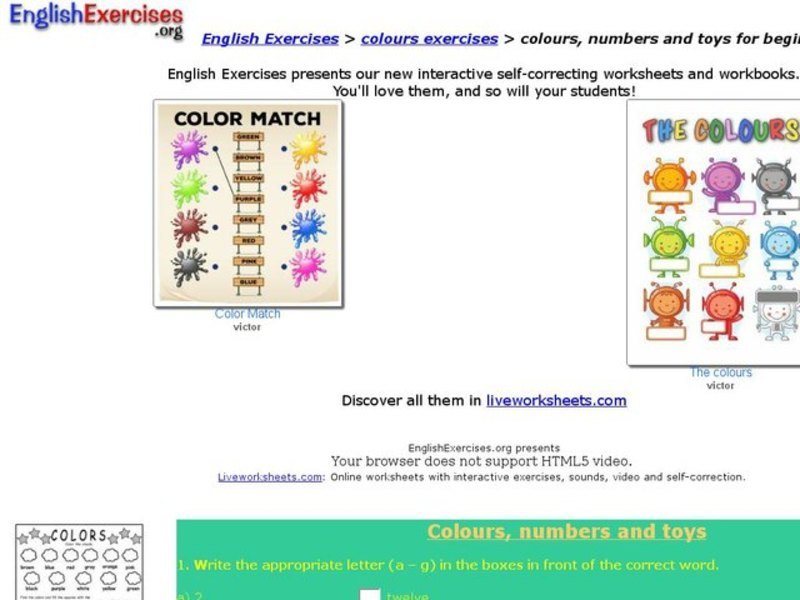 English Exercises: Vocabulary Skills Interactive
