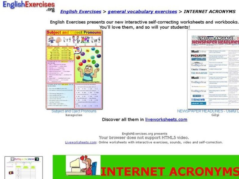 Internet Acronyms Interactive