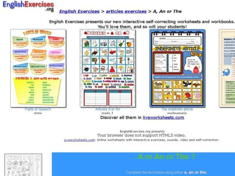 A or An or The? Interactive