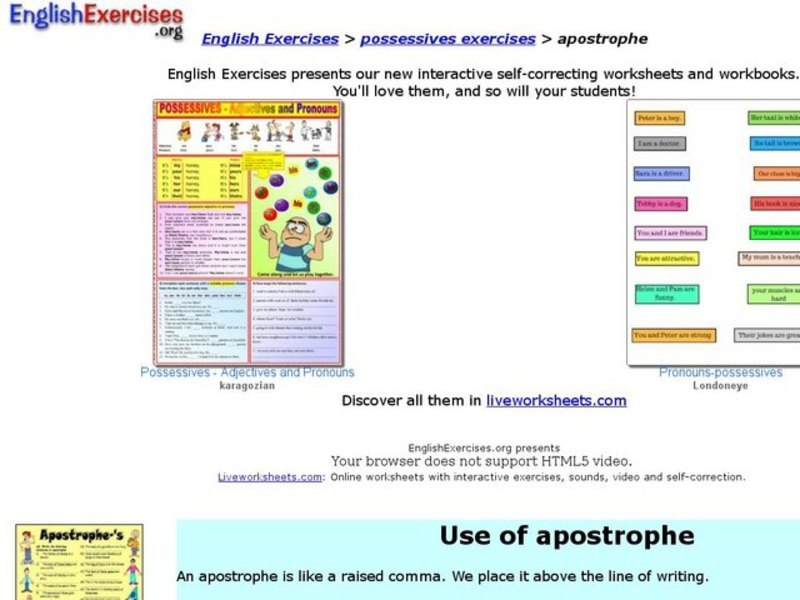 Use of the Apostrophe Interactive