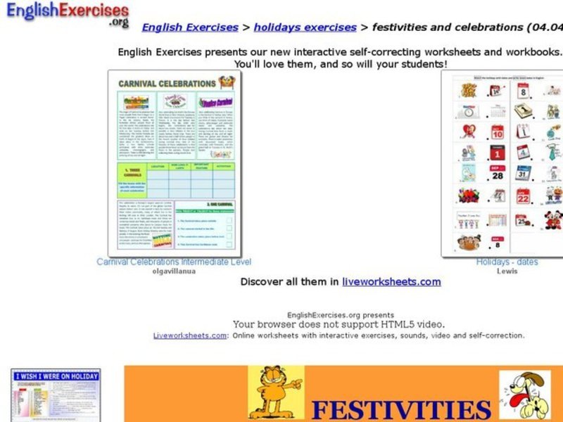 Holiday Exercises Interactive