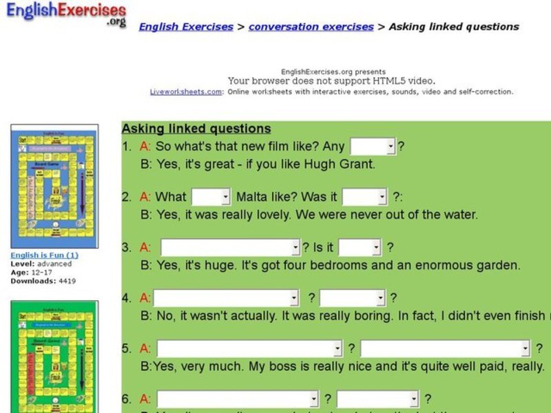 Asking Linked Questions Interactive