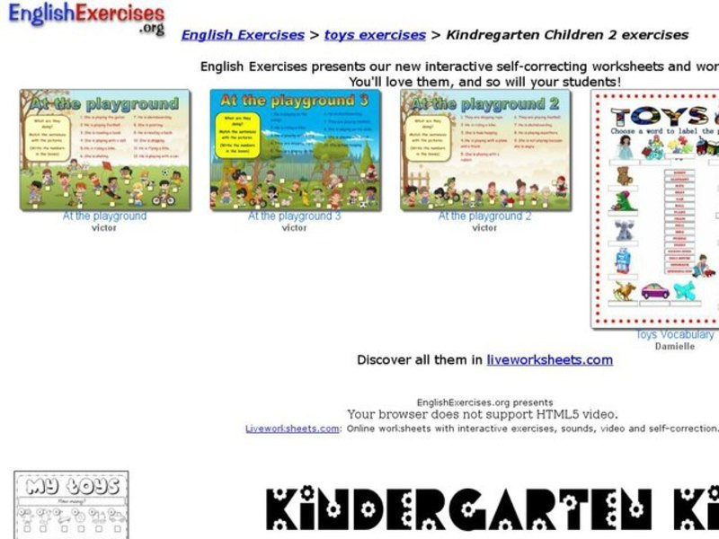 ESL: Kindergarten -What Is It? Interactive