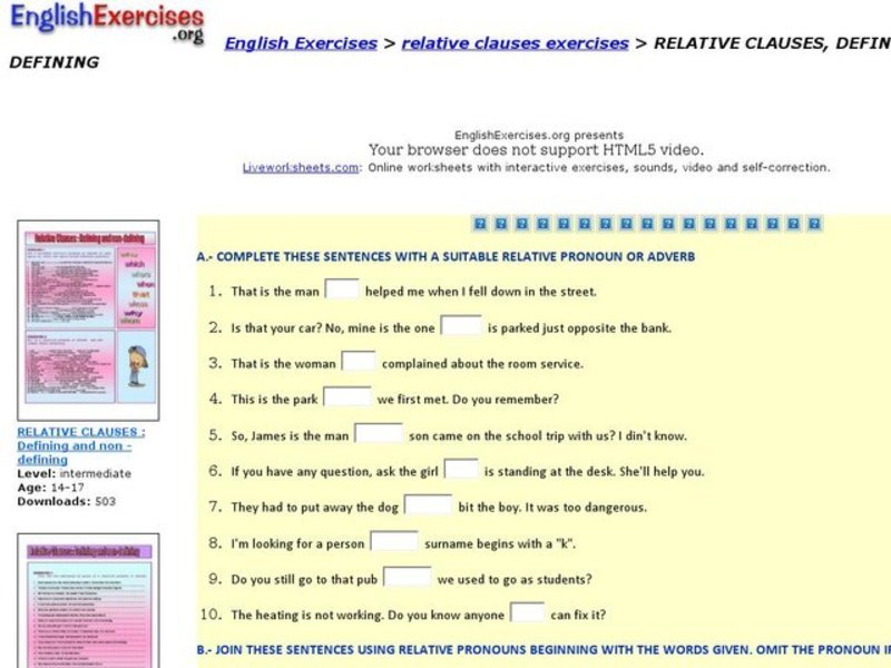 ESL-Relative Clauses Interactive