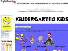 3 Exercises for Kindergarten Children Interactive