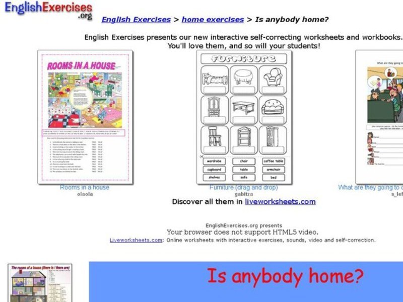 ESL Activity: "Is Anybody Home?" Interactive