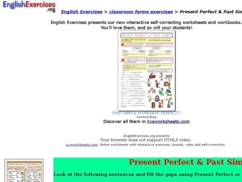 Present Perfect & Past Simple Interactive