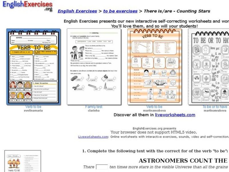 There Is/Are - Counting Stars Interactive