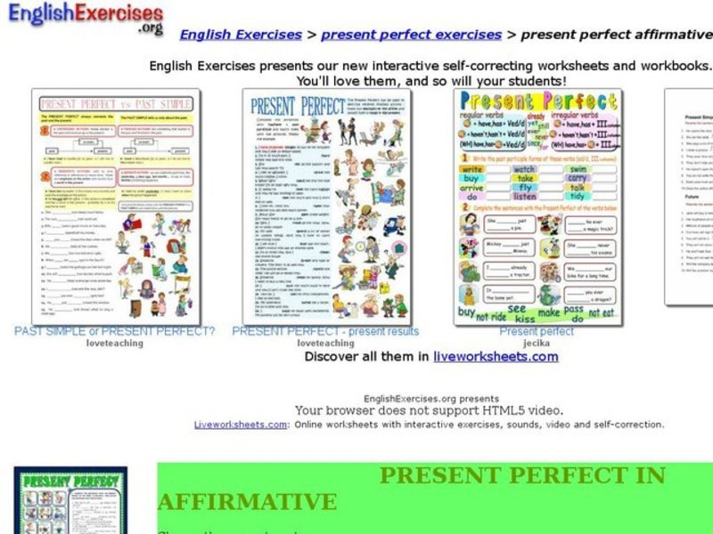 Present Perfect Affirmative Interactive