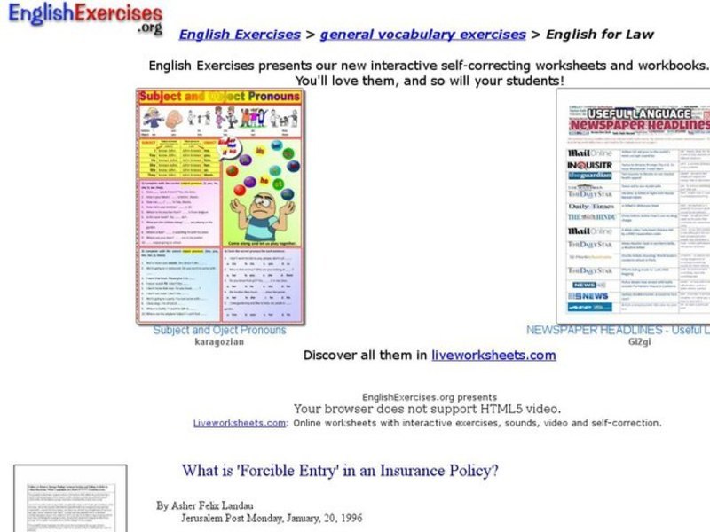 English for Law Interactive