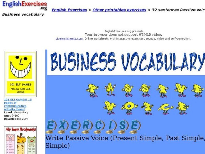 ESL-Business Vocabulary Interactive