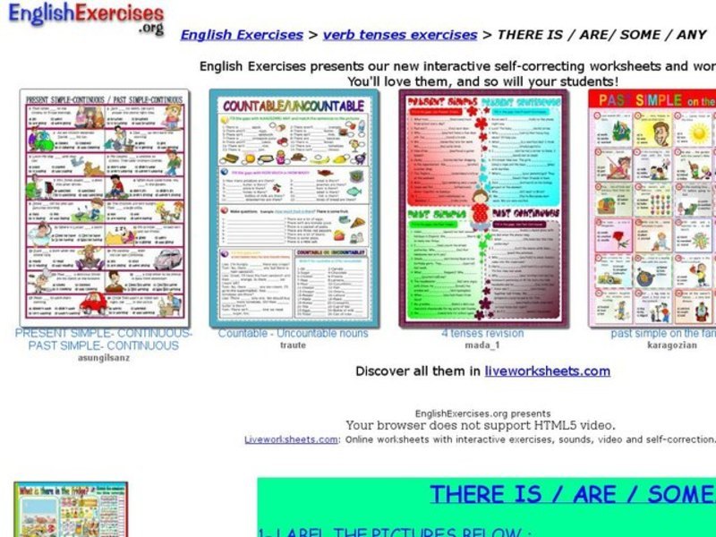 There Is / Are / Some / Any Interactive