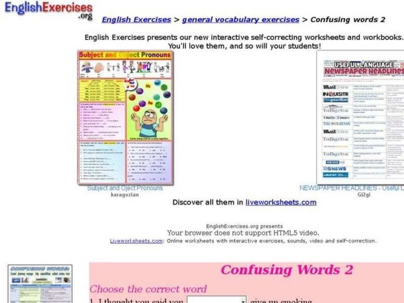 Confusing Words 2 Interactive