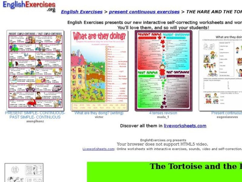 ESL: "The Tortoise and the Hare" Interactive