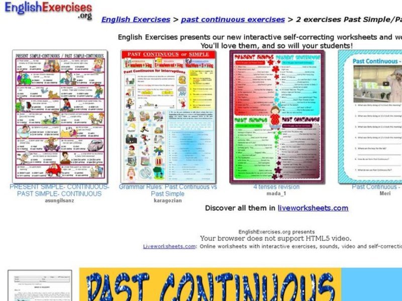 Past Continuous and Past Simple Interactive