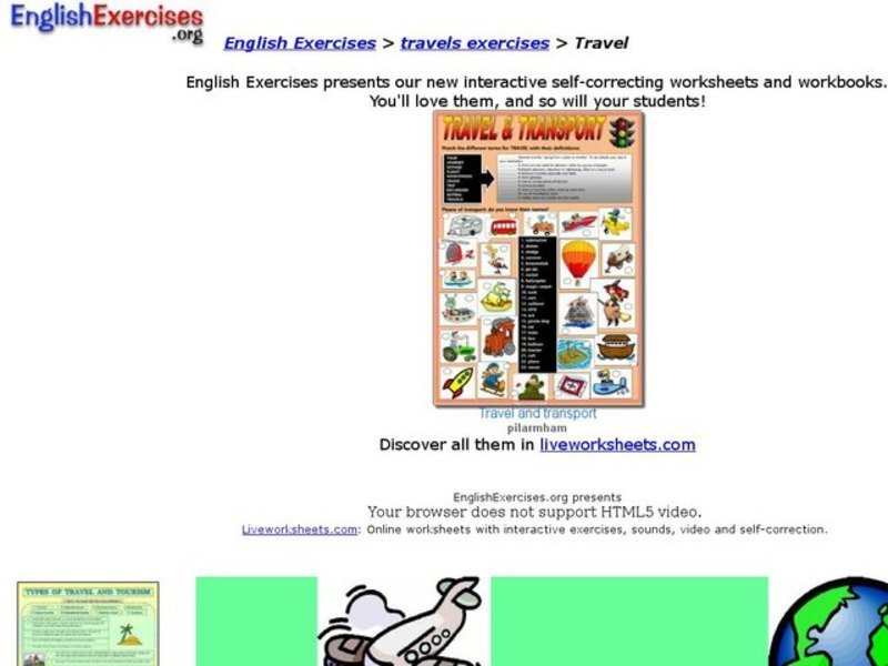 ESL: Travel Vocabulary Interactive