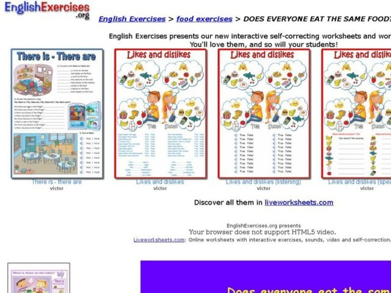 ESL Activity-Food Interactive