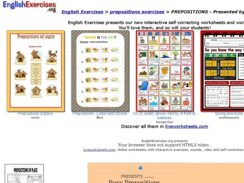 Grammar Rock Preposition Interactive