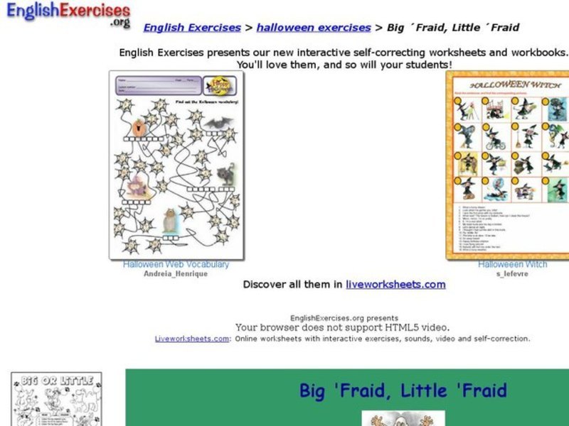Big ´Fraid, Little ´Fraid Interactive