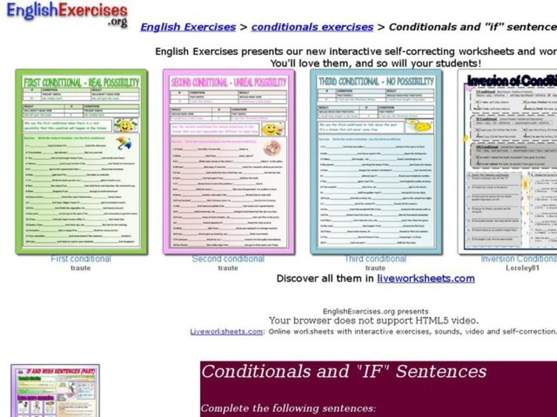 Conditionals and "If" Sentences Interactive
