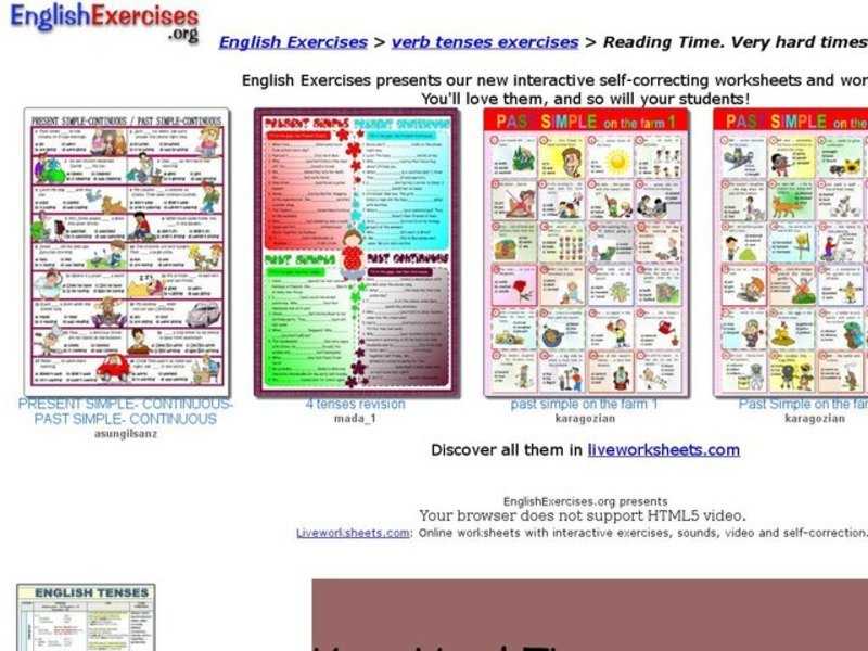 Reading Time- Very Hard Times Interactive