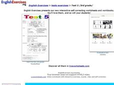 ESL: Grade 3 Test Interactive