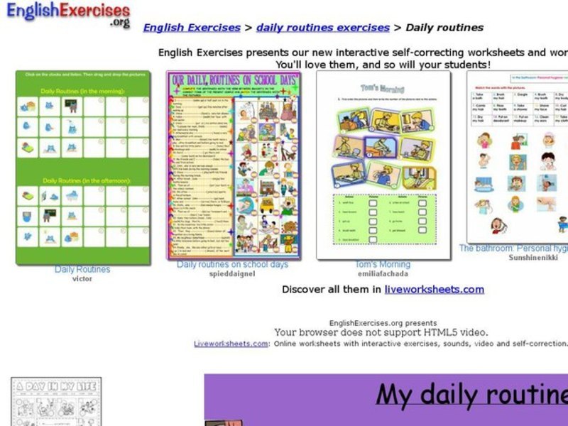 My Daily Routines Interactive