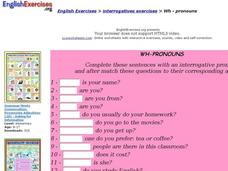 ESL: "Wh" Pronouns Interactive