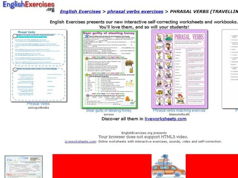 ESL Phrasal Verbs-Travel Interactive