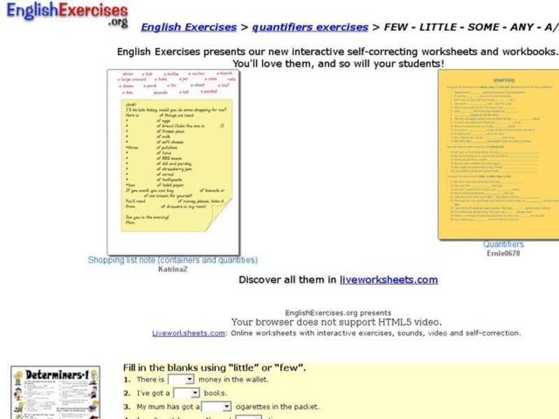 Quantifiers Exercises Interactive