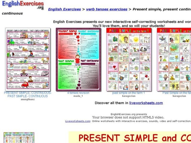 ESL: Verb Tense Activity Interactive