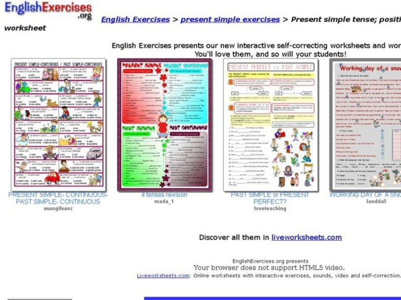 ESL: Present Simple Interactive