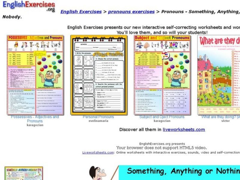 ESL Pronoun Activity Interactive