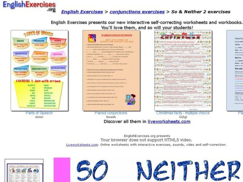 ESL: So/Neither Interactive