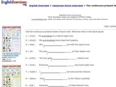 The Continuous Present Tense Interactive