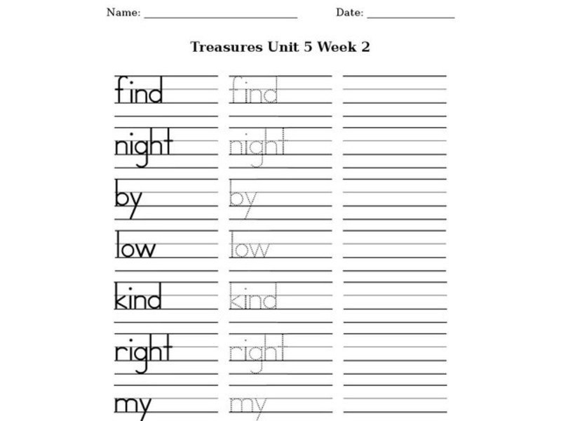 Treasures Writing Practice Interactive