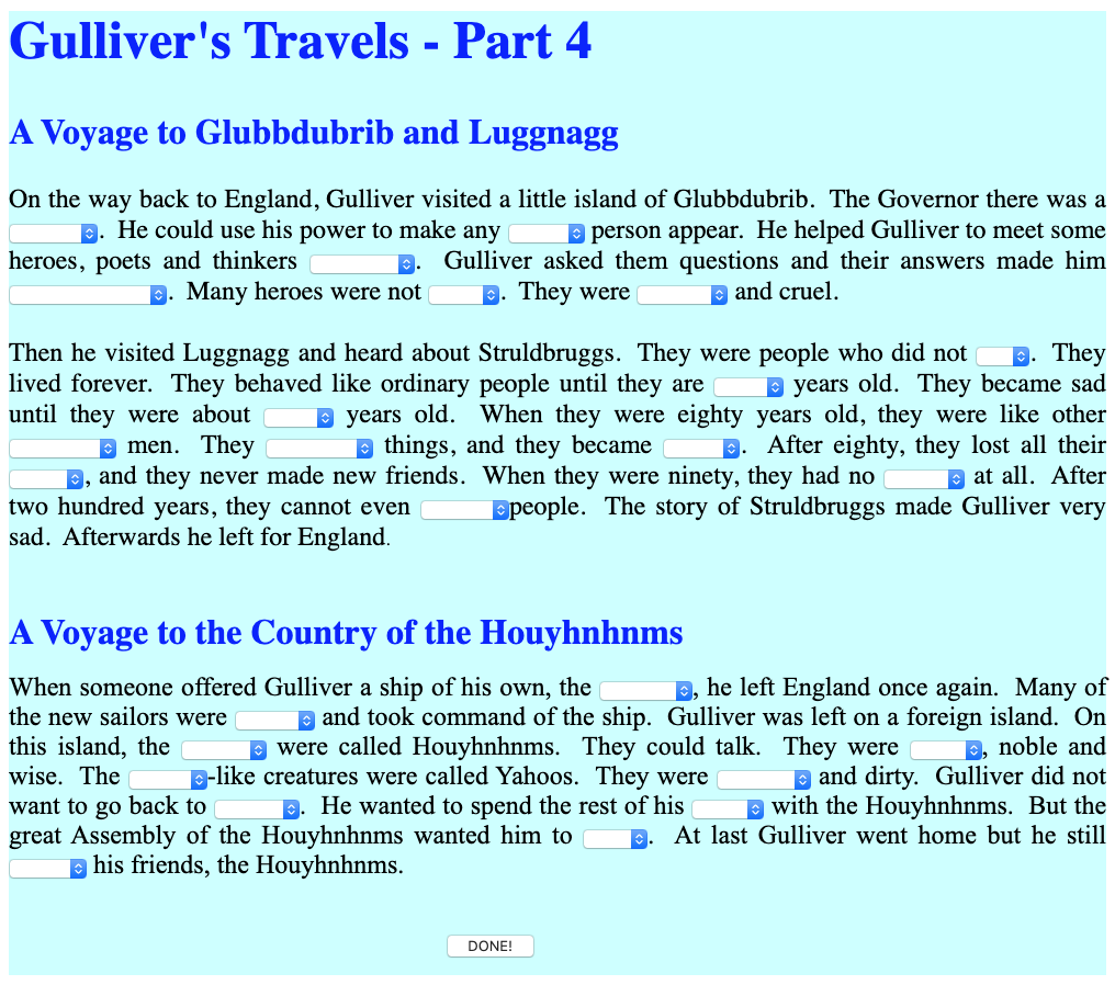 Gulliver´s Travels - Part 4 Interactive