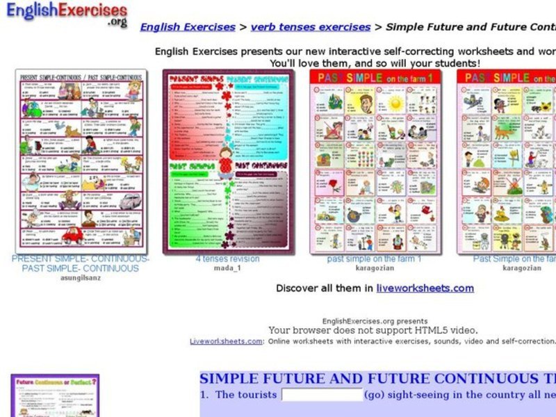 ESL Verb Tense: Future Continuous/Simple Future Interactive