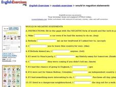 "Would" In Negative Form Interactive