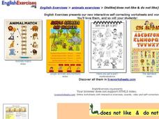 ESL: Do Not Like/Does Not Like Interactive