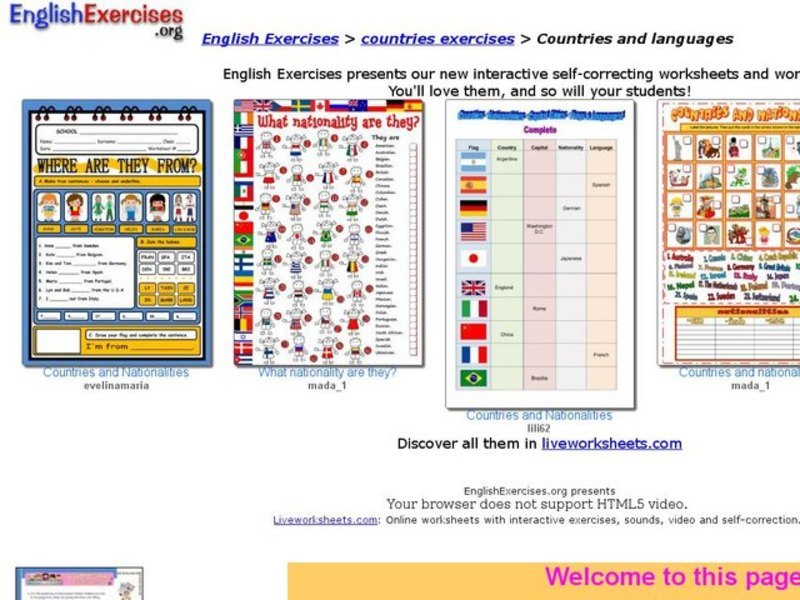 Countries and Languages Word Search Interactive