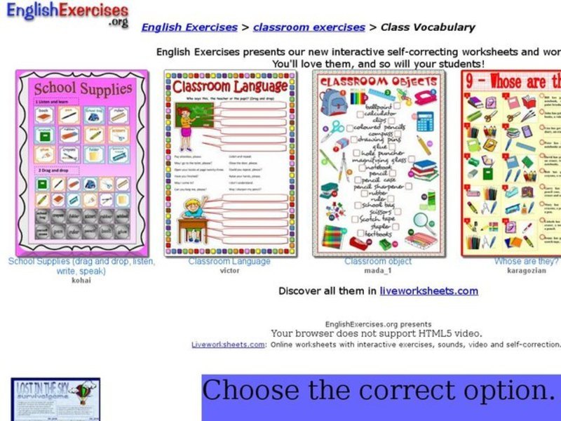 Class Vocabulary Interactive