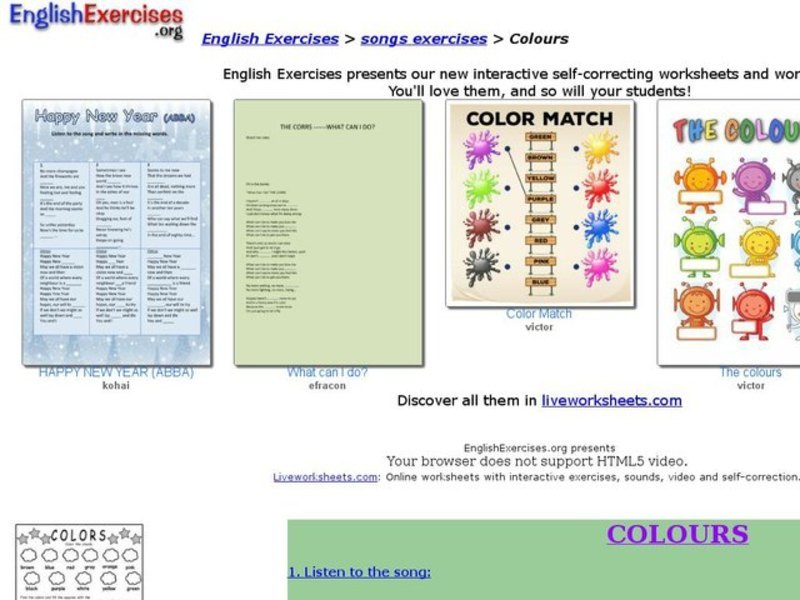 ESL-Colors Interactive