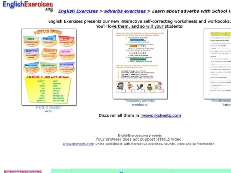 ESL Adverb Activity Interactive