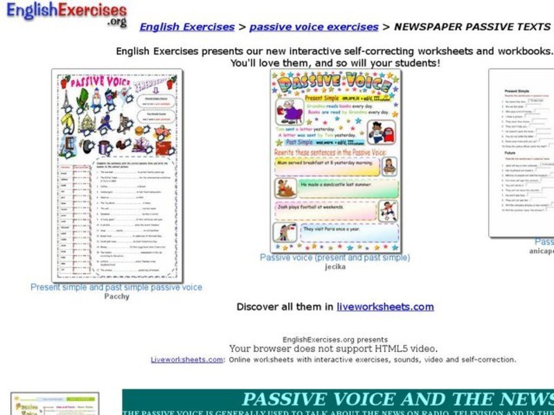 Newspaper Passive Texts Interactive