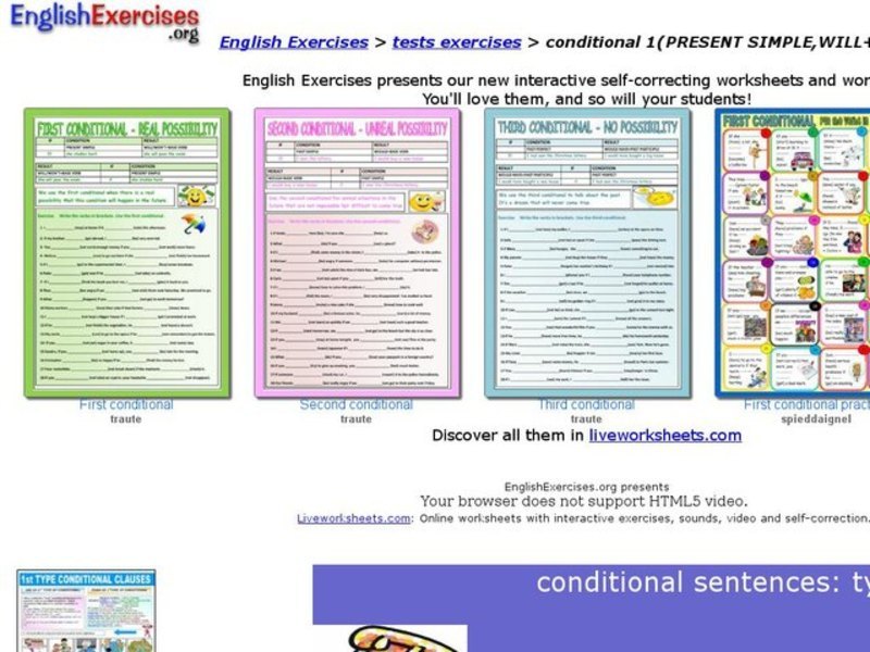 Conditional Sentences: Type 1 Interactive
