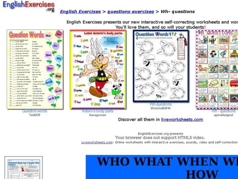 Wh- Questions Interactive