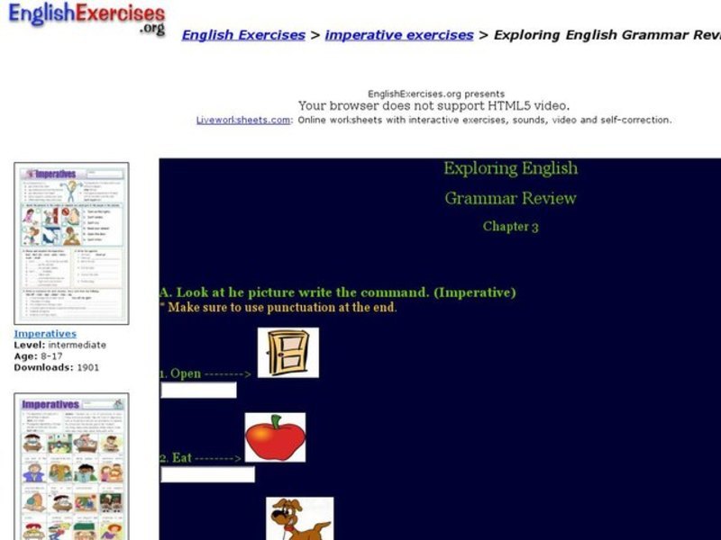 Exploring English Grammar Review Chapter 3 Interactive