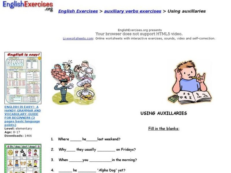 Using Auxillaries Interactive